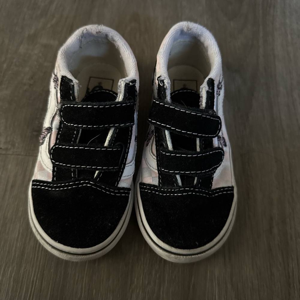 Vans Kids Black and White Sneakers